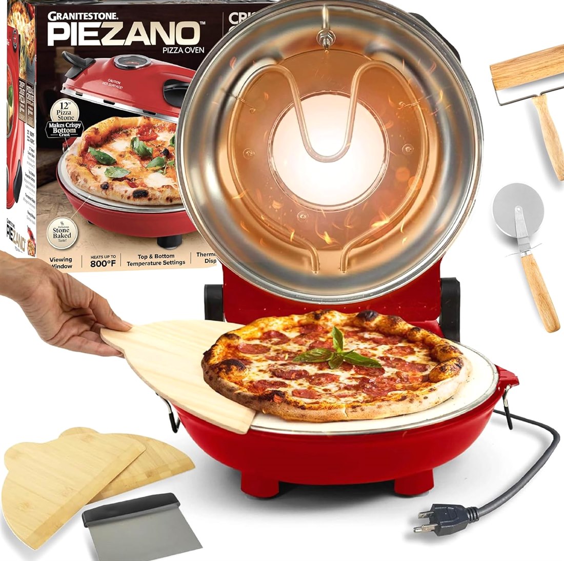 PIEZANO 12″ Oven Bundle — Cutter + Dough Roller